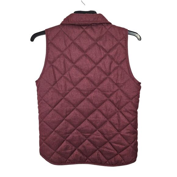 Womens Full Zip Sleeveless Vest Puffer Jacket Burgundy. Size Medium. - Picture 3 of 8